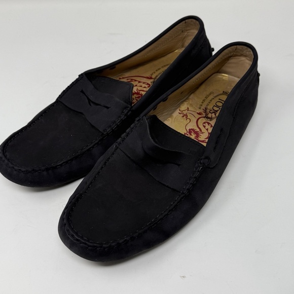 Tod\'s Gommino Driving Shoes Suede Men Black Luxury Loafer Slip On Sz 9 Limited main image 7